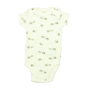 Moon & Back Unisex White | Gray Elephant Onesie size: 3 Months
